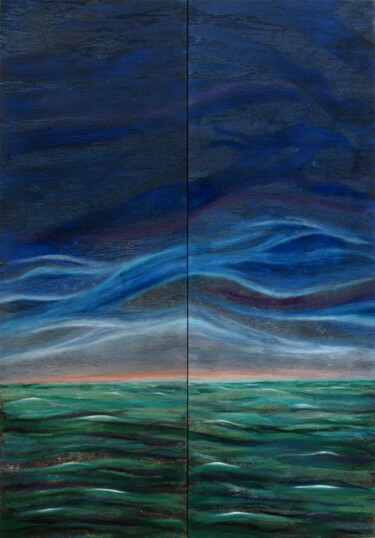 Painting titled "After a stormy night" by Claudio Boczon, Original Artwork, Acrylic Mounted on Wood Stretcher frame