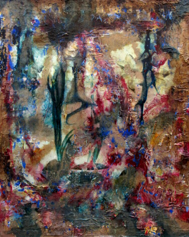 Painting titled "Pandora's Gift" by Claudio Boczon, Original Artwork, Acrylic Mounted on Wood Panel