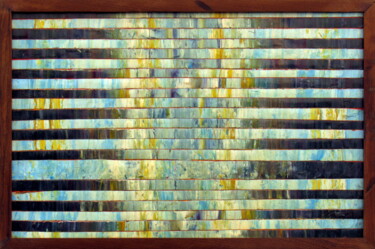 Collages titulada "Equinoctial sky" por Claudio Boczon, Obra de arte original, Oleo Montado en Panel de madera