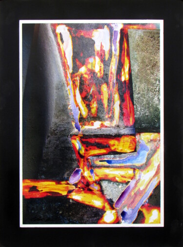 Painting titled "The forge of Hephae…" by Claudio Boczon, Original Artwork, Acrylic Mounted on Wood Panel