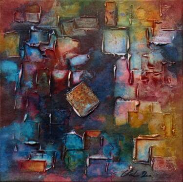 Painting titled "Fragments" by Claudio Boczon, Original Artwork, Acrylic Mounted on Wood Stretcher frame