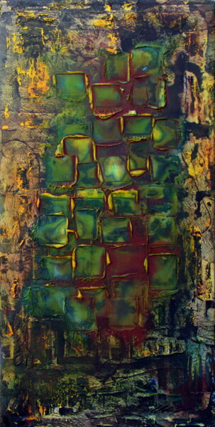 Painting titled "Terra Ignota" by Claudio Boczon, Original Artwork, Acrylic Mounted on Wood Stretcher frame