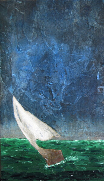 Painting titled "Sail" by Claudio Boczon, Original Artwork, Acrylic Mounted on Wood Stretcher frame