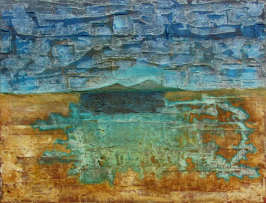 绘画 标题为“Castaway at the sea…” 由Claudio Boczon, 原创艺术品, 丙烯 安装在木质担架架上