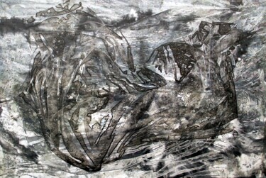 Картина под названием "Sudario" - Claudio Boczon, Подлинное произведение искусства, Акрил Установлен на Деревянная панель
