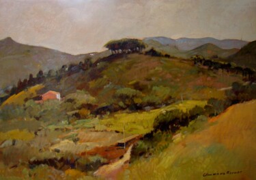 Pittura intitolato "valle-dei-mulini-is…" da Claudio Domenici, Opera d'arte originale, Olio