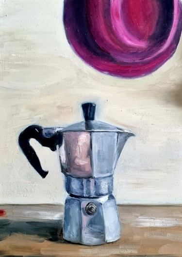 Картина под названием "Caffè tornato" - Fidia, Подлинное произведение искусства, Масло