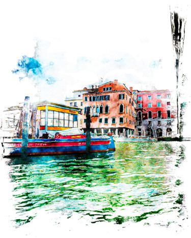 Digitale Kunst mit dem Titel "Scorci di Venezia #6" von Claudio Lepri  (Clep), Original-Kunstwerk, Manipulierte Fotografie