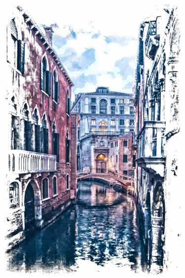 Digitale Kunst getiteld "Scorci di Venezia #8" door Claudio Lepri  (Clep), Origineel Kunstwerk, Gemanipuleerde fotografie