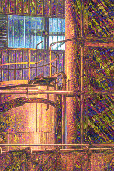 Arte digital titulada "Serbatoio industria…" por Claudio Lepri  (Clep), Obra de arte original, Trabajo Digital 2D