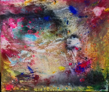 Pittura intitolato "Tempesta su Marte (…" da Claudio Lorenzini, Opera d'arte originale, Acrilico