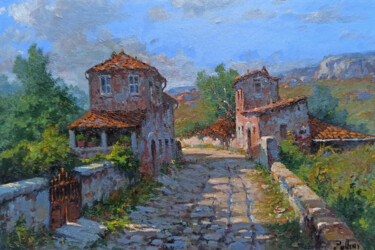 Painting titled "One day in Tuscany…" by Claudio Pallini, Original Artwork, Oil Mounted on Other rigid panel