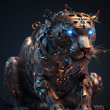제목이 "Tigre 2"인 디지털 아트 Claudio Pincas Feldman로, 원작, AI 생성 이미지