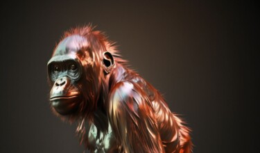Arts numériques intitulée "monkey 2" par Claudio Pincas Feldman, Œuvre d'art originale, Image générée par l'IA