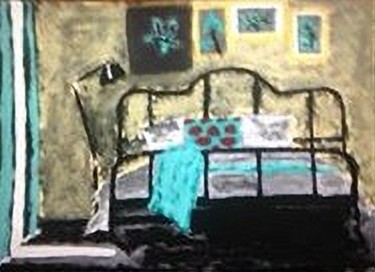 Painting titled "Bed" by Claudio Suenaga, Original Artwork, Acrylic