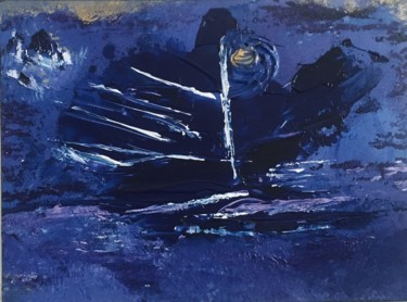 Peinture intitulée "« Violet et bleu »" par Claudio Buzetti, Œuvre d'art originale, Acrylique