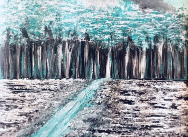 Peinture intitulée "Forêt" par Claudio Buzetti, Œuvre d'art originale, Acrylique