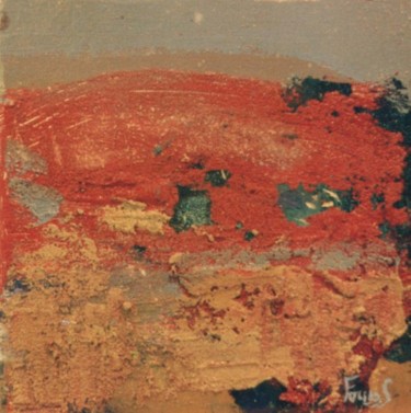 Painting titled "terra rossa" by Claudio Fornas, Original Artwork, Oil