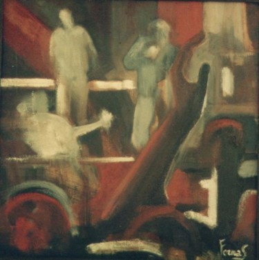 Malerei mit dem Titel "Vasco" von Claudio Fornas, Original-Kunstwerk, Öl