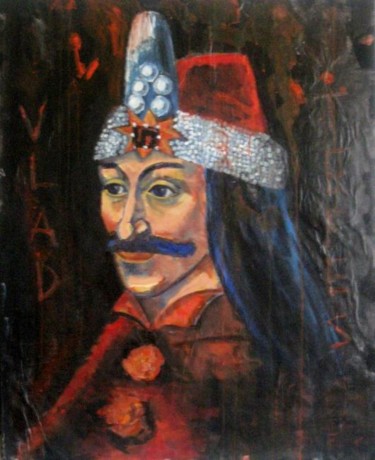 Malerei mit dem Titel "Vlad Tepes" von Claudio Fornas, Original-Kunstwerk, Öl