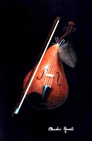 Pittura intitolato "La strana pera" da Claudio Guasti, Opera d'arte originale