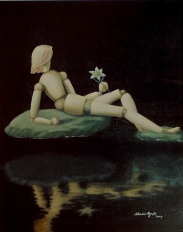 Pittura intitolato "Narciso II" da Claudio Guasti, Opera d'arte originale