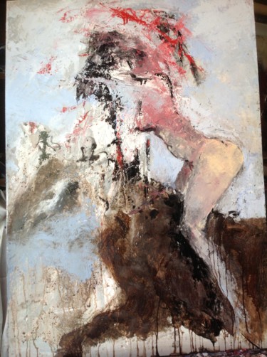Pittura intitolato "Donna a cavallo" da Claudio Lia, Opera d'arte originale