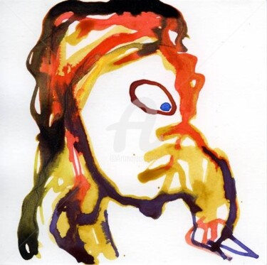 Картина под названием "faccia five" - Claudio Benvenuto Rossi, Подлинное произведение искусства