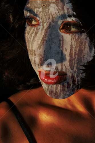 Fotografie getiteld "maschera" door Claudio Benvenuto Rossi, Origineel Kunstwerk