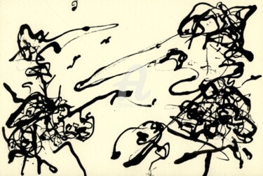 Disegno intitolato "alien 10" da Claudio Benvenuto Rossi, Opera d'arte originale
