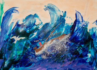Peinture intitulée "Dans la tempête" par Claudy, Œuvre d'art originale, Acrylique