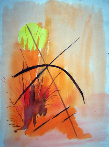 Peinture intitulée "Ola soleil" par Claudy, Œuvre d'art originale, Aquarelle