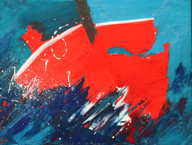 Peinture intitulée "Contre vents et vag…" par Claudy, Œuvre d'art originale, Acrylique