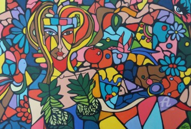 Peinture intitulée "Sua solidão como o…" par Cláudia Ribeiro Oficial, Œuvre d'art originale, Huile