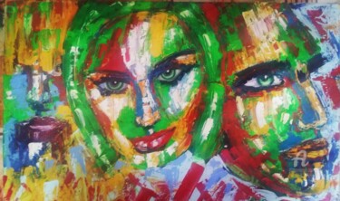 Painting titled "Fixe seus olhos par…" by Cláudia Ribeiro Oficial, Original Artwork, Acrylic