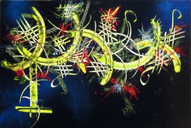 Pittura intitolato "real sound" da Clay 021, Opera d'arte originale, Olio