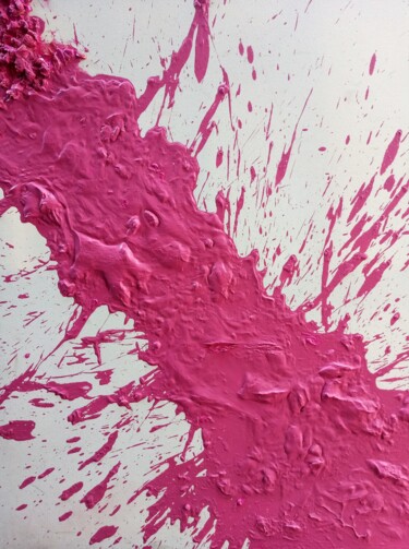 Картина под названием "Immediate Pink" - Clayton Moss, Подлинное произведение искусства, Акрил