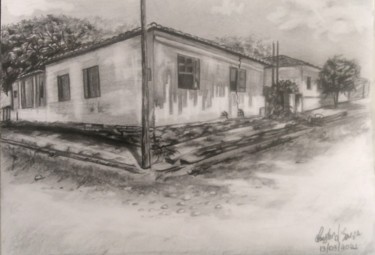 Drawing titled "Vila fazenda Ipanema" by Clayton André De Souza, Original Artwork, Pencil