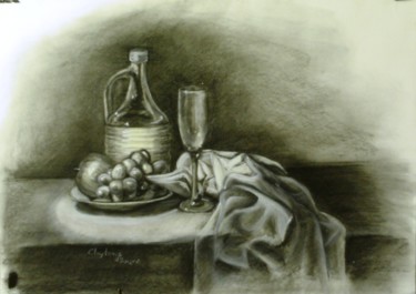 Drawing titled "natureza morta" by Clayton André De Souza, Original Artwork