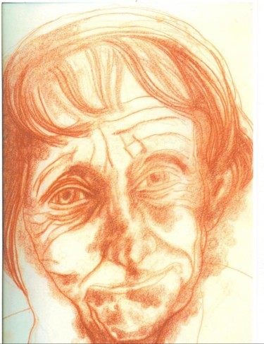 Drawing titled "Astrid Lindgren" by Olof Lagerhorn, Original Artwork