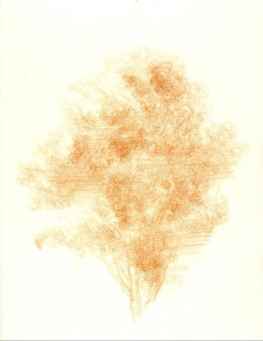 Drawing titled "Tree on island" by Olof Lagerhorn, Original Artwork