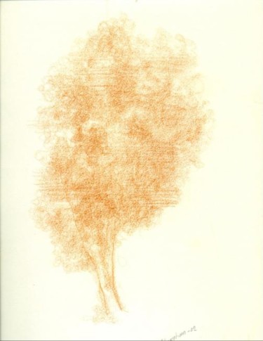 Drawing titled "Tree on island 2" by Olof Lagerhorn, Original Artwork