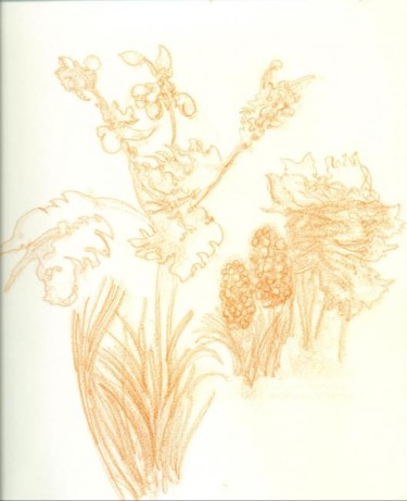 Drawing titled "More flowers from t…" by Olof Lagerhorn, Original Artwork