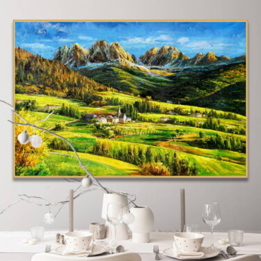 Peinture intitulée "Dolomites" par Clelia Molinari, Œuvre d'art originale, Huile