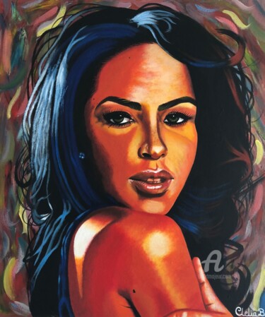Peinture intitulée "Aaliyah" par Cleliapagliart, Œuvre d'art originale, Acrylique