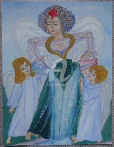 Peinture intitulée "La Tempérance" par Clémence C., Œuvre d'art originale, Aquarelle