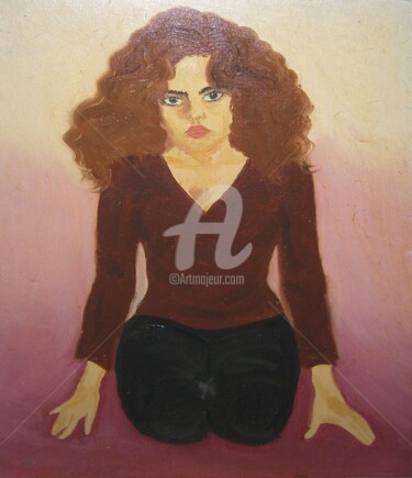Peinture intitulée "Auto-portrait "A vo…" par Clémence C., Œuvre d'art originale, Huile