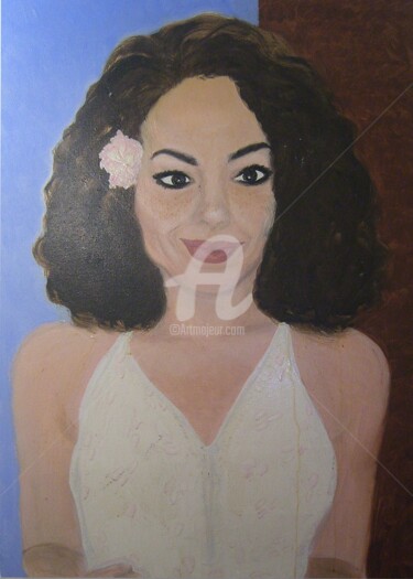 Painting titled "Auto-portrait "Anni…" by Clémence C., Original Artwork, Oil