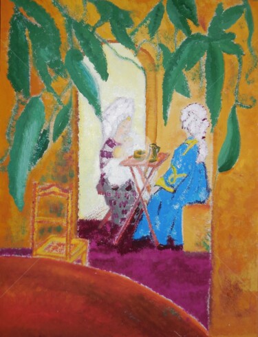 Painting titled "Femmes et Nourrisso…" by Clémence C., Original Artwork, Other