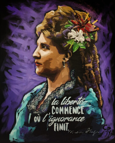 Pittura intitolato "Judith Gautier" da Clémence Powney, Opera d'arte originale, Acrilico